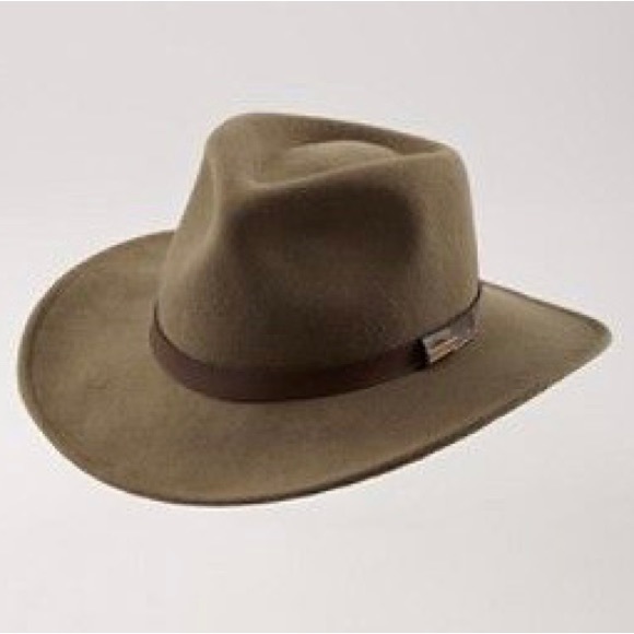 Pendleton Other - Pendleton Olive Wool Hat with Brown Band